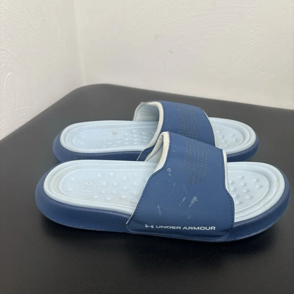 Under Armour Ansa Elevate Slide‎ Sandal Unisex Blue Deep Sea Sz M6/W7.5 Slip On